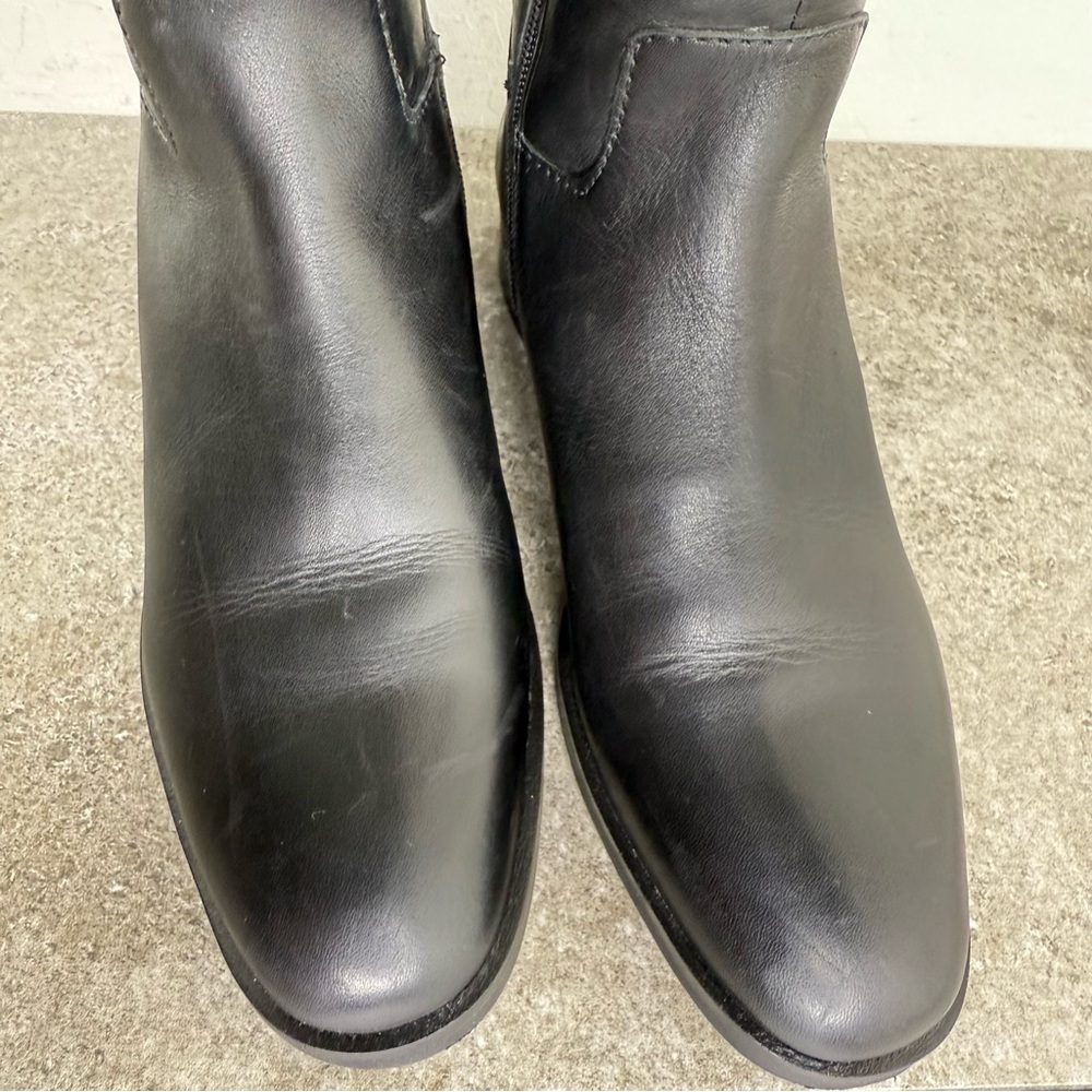 JACK ROGERS Black Leather Adaline‎ Riding Boot Women’s 7.5 - Picture 6 of 12